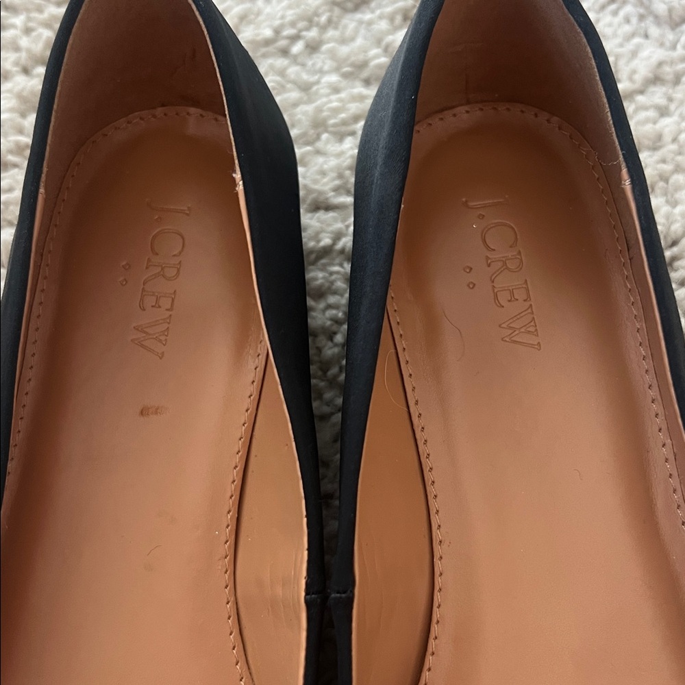 J. Crew black satin sparkly bow flats 8.5 - Picture 3 of 4